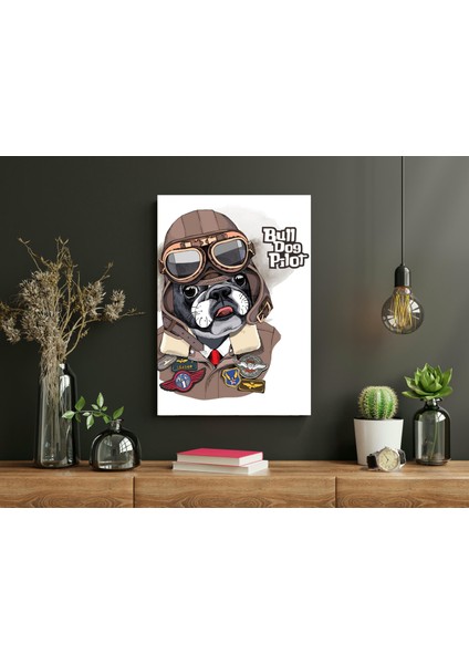 Pilot Köpek -Ahşap Mdf Tablo