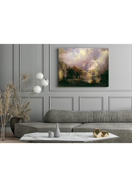 Albert Bierstadt - Rocky Mountain Landscape - Ahşap Mdf Tablo