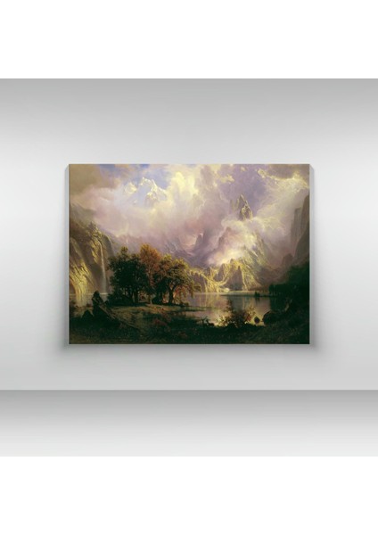 Albert Bierstadt - Rocky Mountain Landscape - Ahşap Mdf Tablo fırsatları