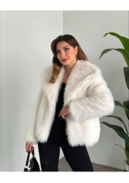 Zr Model Kadın Premium Kürk Astarlı Ceket Yaka Düz Tasarım Günlük Kullanım İçin