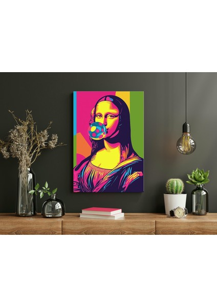 Sakız Patlatan Mona Lisa Pop Art -Ahşap Mdf Tablo fiyatları
