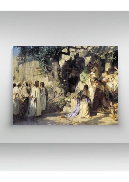 Henryk Siemiradzki - Christ And Sinner - Ahşap Mdf Tablo fiyatları