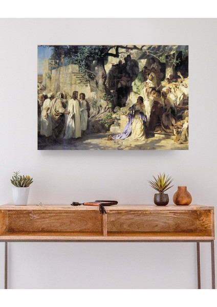 Henryk Siemiradzki - Christ And Sinner - Ahşap Mdf Tablo modelleri