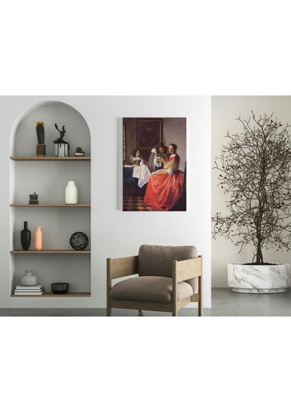 Johannes Vermeer -The Girl With The Wine Glass- Ahşap Mdf Tablo fırsatları