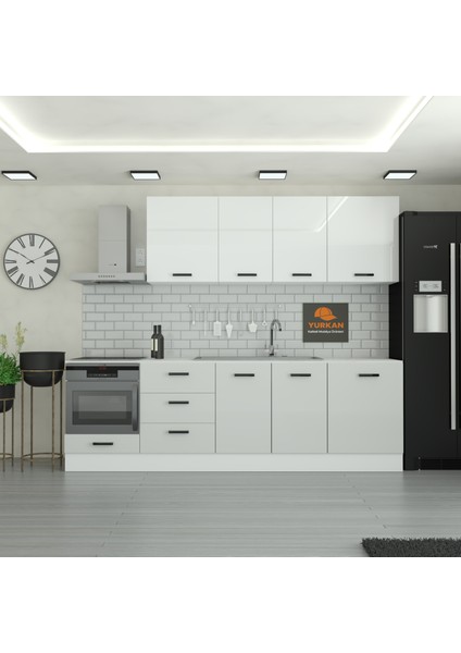 260 cm Mutfak Dolabı Mdf Kapak Tezgah Dahil YRKN260 100