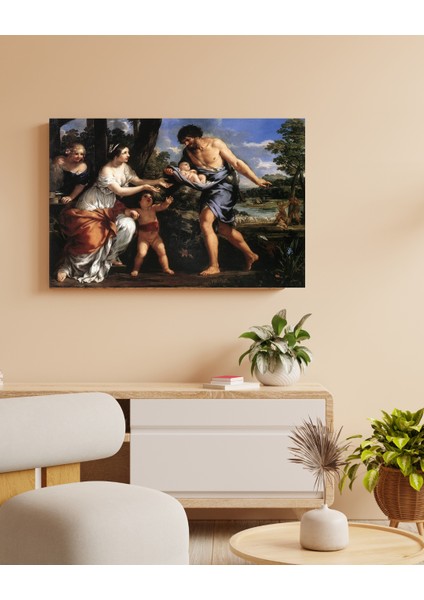 Pietro Da Cortona - Romulus And Remus Sheltered By Faustulus - Ahşap Mdf Tablo