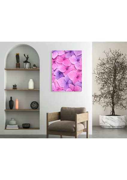 Sık Pembe Mor Çiçekler - Ahşap Mdf Tablo fırsatları