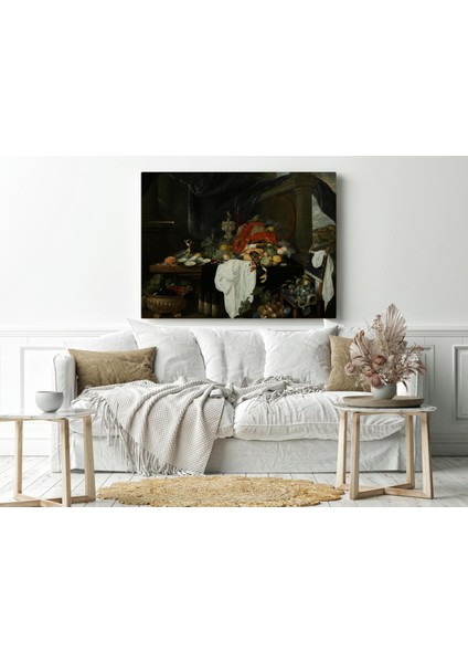 Andries Benedetti - A Pronk Still Life With Fruit, Oyters, And Lobsters - Ahşap Mdf Tablo fiyatları