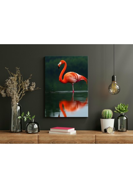 Flamingo Göl Yansıması - Ahşap Mdf Tablo modelleri