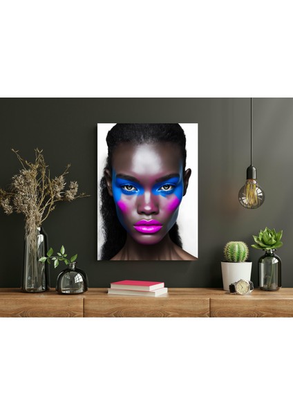 Tuareg Boncuklu Başlık - Ahşap Mdf Tablo