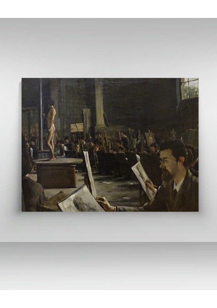 Tancrède Bastet - L'atelier De Cabanel À L'ecole Des Beaux-Arts - Ahşap Mdf Tablo fiyatları