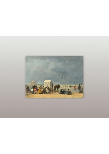 Bathing Time At DEAUVILLE-1865-EUGÈNE Boudin - Ahşap Mdf Tablo modelleri