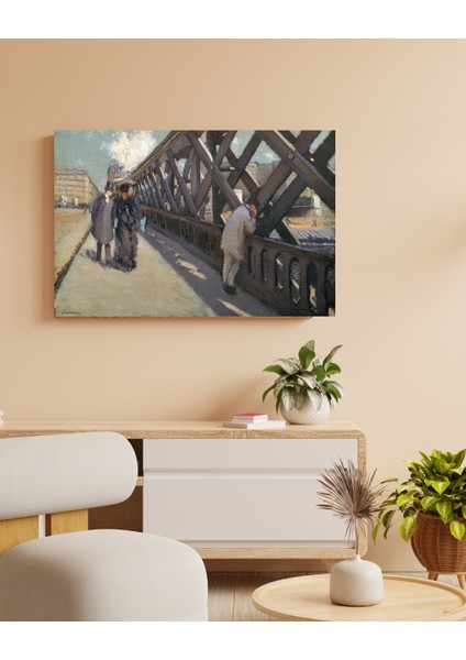 Gustave Caillebotte -Le Pont De L'europe - Ahşap Mdf Tablo