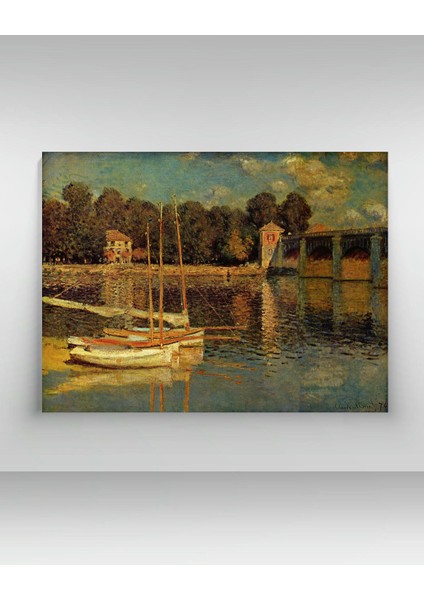Claude Monet - The Railway Bridge At Argenteuil - Ahşap Mdf Tablo fiyatları