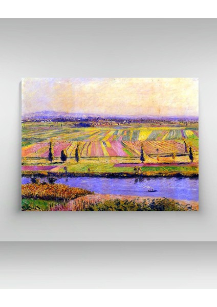 Gustave Caillebotte - La Plaine De Gennevilliers Vue Des Coteaux D'argenteuil - Ahşap Mdf Tablo