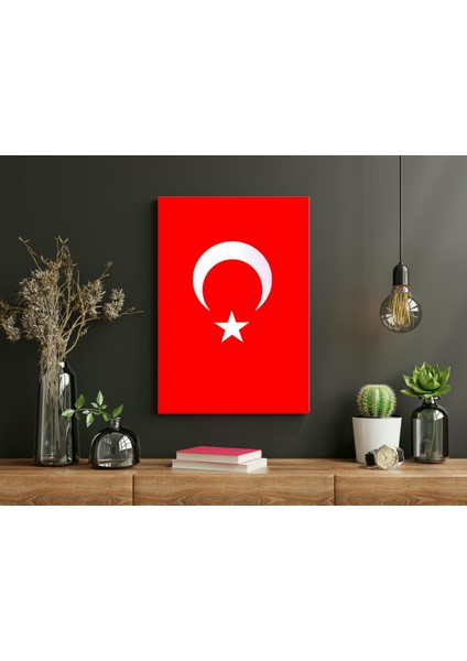 Dikey Türk Bayrağı - Ahşap Mdf Tablo fiyatları