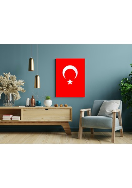Dikey Türk Bayrağı - Ahşap Mdf Tablo modelleri