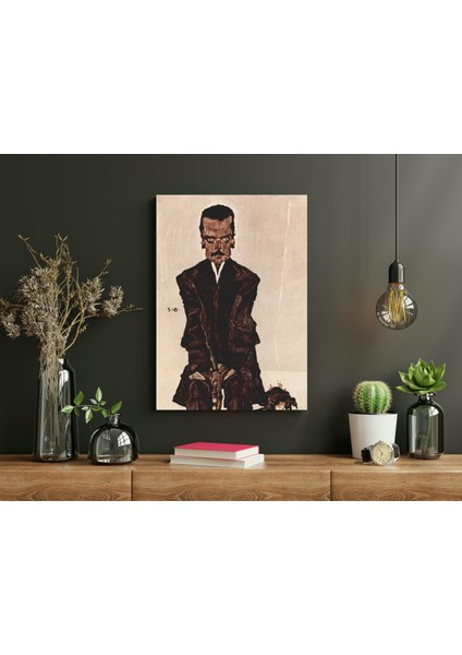 Egon Schiele - Portrait Of Eduard Kosmack- Ahşap Mdf Tablo