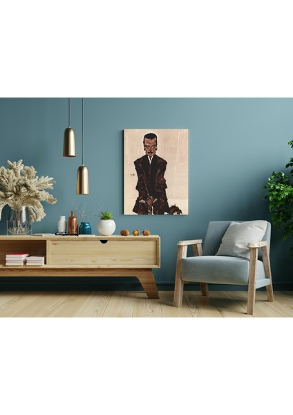 Egon Schiele - Portrait Of Eduard Kosmack- Ahşap Mdf Tablo modelleri