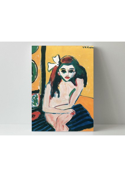 Ernst Ludwig -Kirchner Marzella- Ahşap Mdf Tablo fiyatları