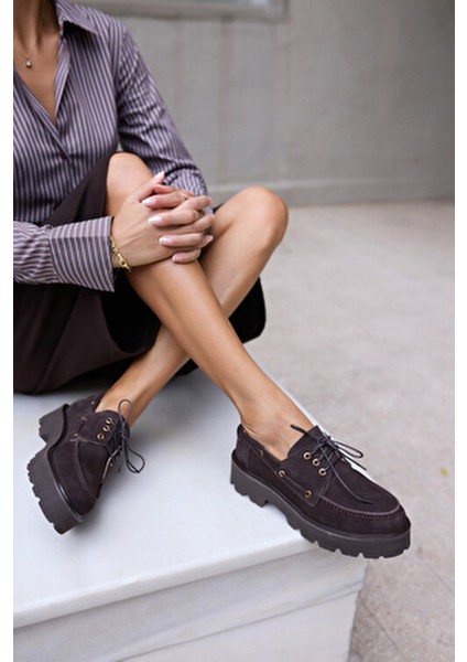 Alvarez Kadın Kahve Gercek Suet Bagcıklı Loafer fırsatları