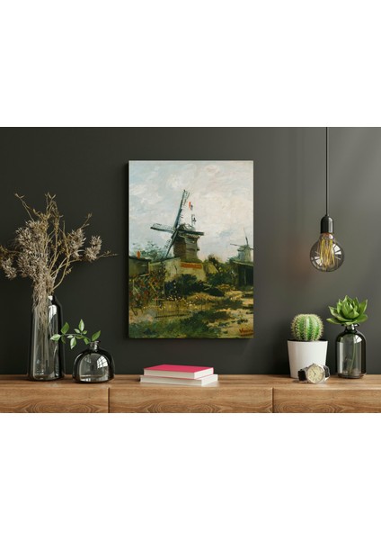 Vincent Van Gogh - Windmills On Montmartre- Ahşap Mdf Tablo