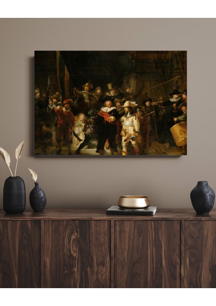 Rembrandt - Gece Devriyesi - The Night Watch - Ahşap Mdf Tablo fırsatları