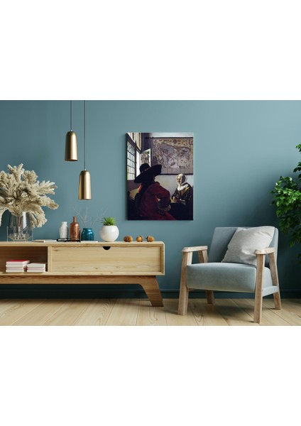 Johannes Vermeer - Officer And Laughing Girl- Ahşap Mdf Tablo modelleri