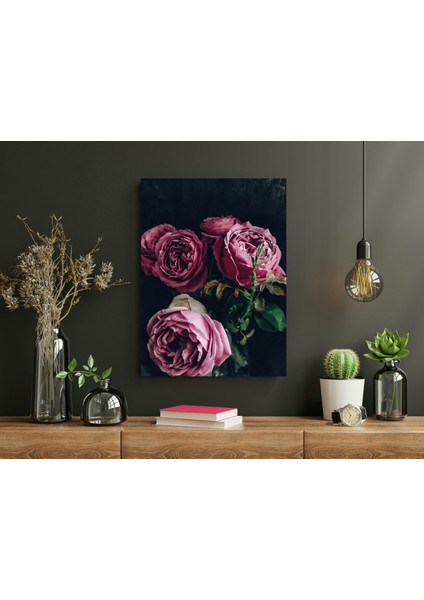 Pemge Gül - Ahşap Mdf Tablo