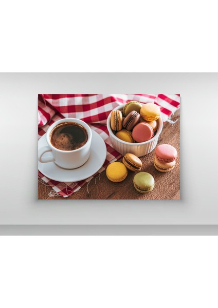 Türk Kahvesi ve Makaron - Ahşap Mdf Tablo fiyatları
