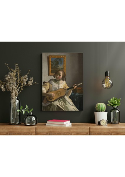 Johannes Vermeer - The Guitar Player- Ahşap Mdf Tablo