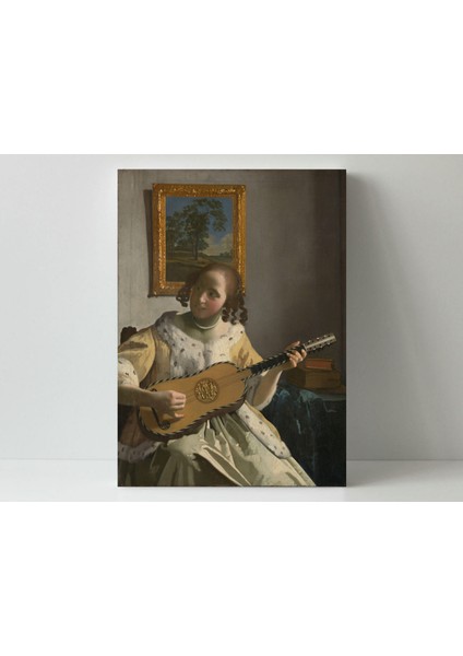 Johannes Vermeer - The Guitar Player- Ahşap Mdf Tablo fiyatları