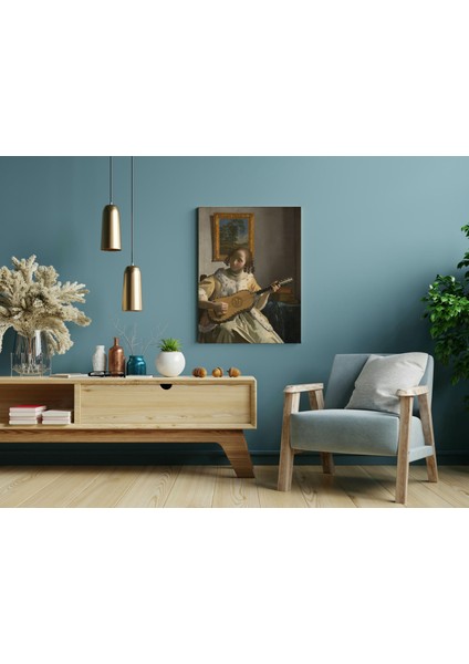 Johannes Vermeer - The Guitar Player- Ahşap Mdf Tablo modelleri