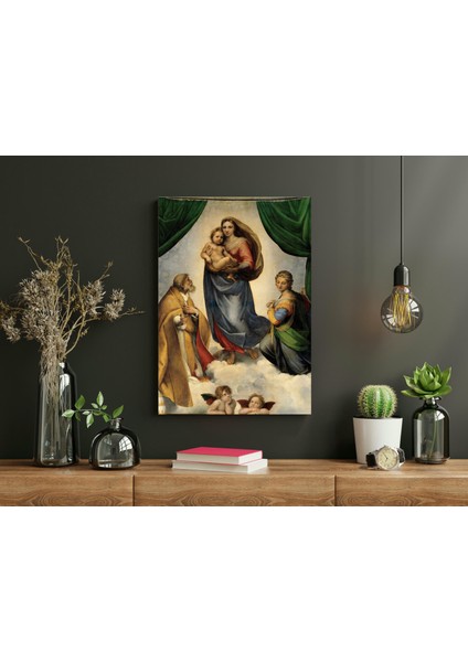 Raffaello Santi - Sistine Madonna- Ahşap Mdf Tablo