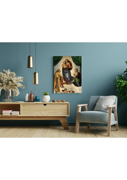 Raffaello Santi - Sistine Madonna- Ahşap Mdf Tablo fiyatları