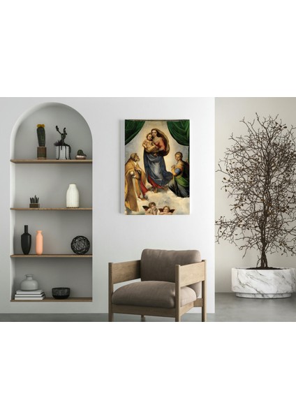 Raffaello Santi - Sistine Madonna- Ahşap Mdf Tablo modelleri
