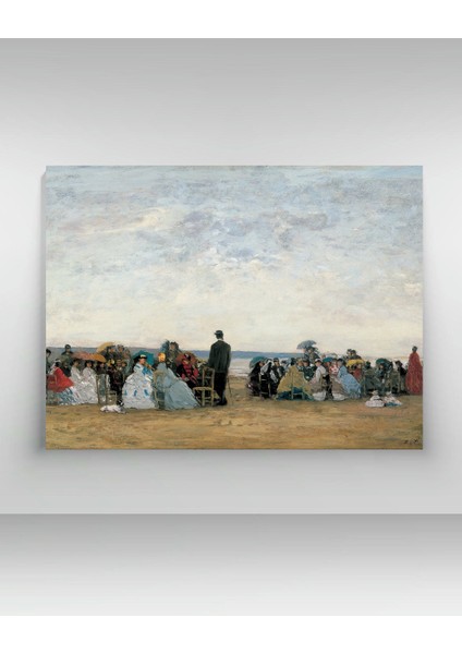 Eugène Louis Boudin - The Beach Near Trouville - Ahşap Mdf Tablo fiyatları