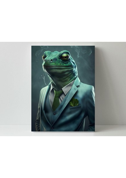 Kurbağa Iş Hayvanı - Ahşap Mdf Tablo
