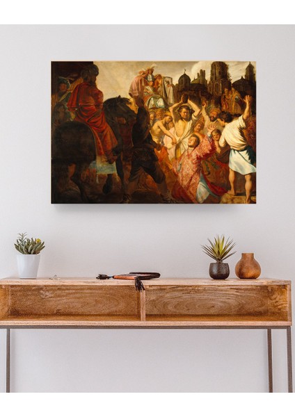 Rembrandt -Lapidation-Saint-Étienne-Mba-Lyon - Ahşap Mdf Tablo modelleri
