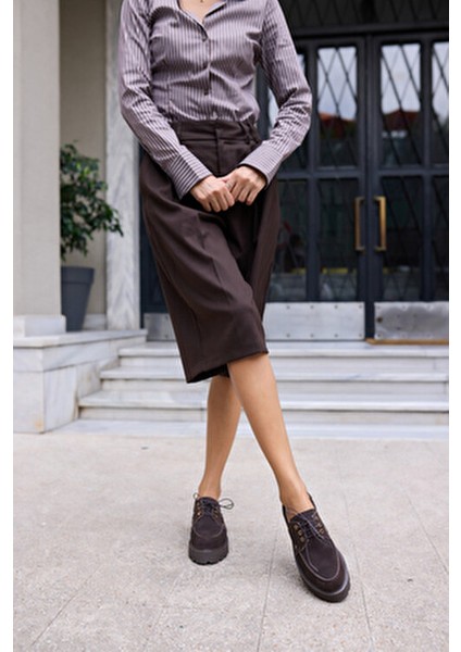 Alvarez Kadın Kahve Gercek Suet Bagcıklı Loafer