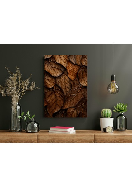 Yapraklar 15 -Ahşap Mdf Tablo