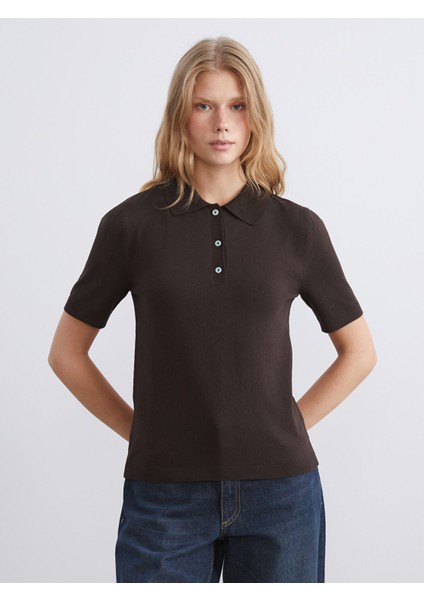 Yeni Sezon Polo Yaka Kadın Triko Kazak