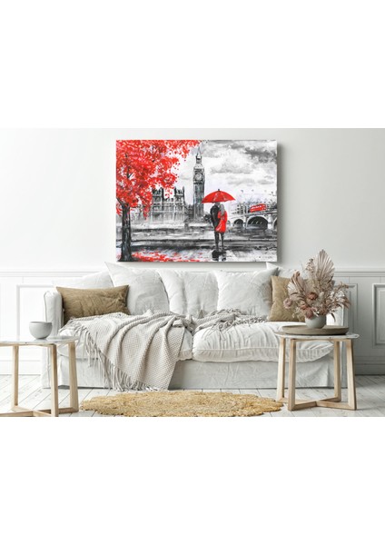 Romantik Londra - Ahşap Mdf Tablo