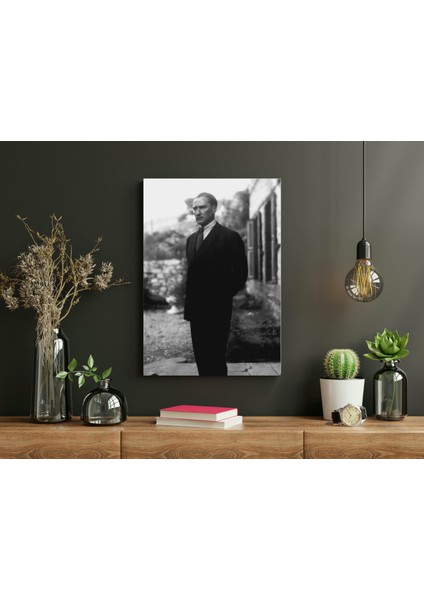 Atatürk Siyah Beyaz Boydan - Ahşap Mdf Tablo fiyatları
