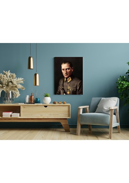 Atatürk Üniformanlı Portre - Ahşap Mdf Tablo modelleri