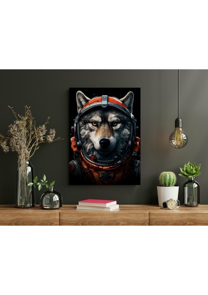 Astronot Kurt - Ahşap Mdf Tablo