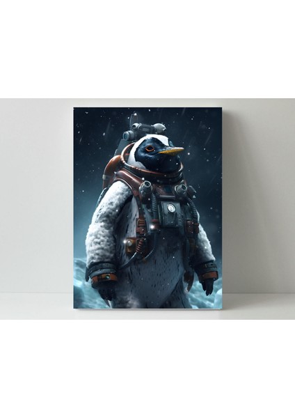 Astronot Penguen - Ahşap Mdf Tablo fiyatları