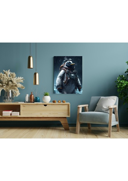 Astronot Penguen - Ahşap Mdf Tablo modelleri