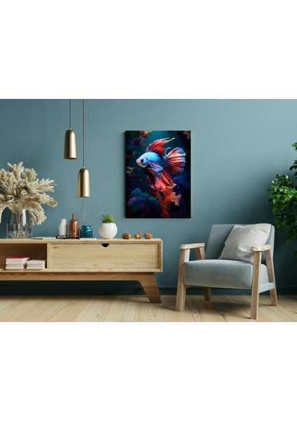 Beta Balığı -Ahşap Mdf Tablo modelleri