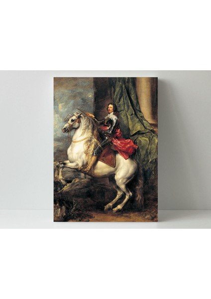Antoine Van Dyck -Portrait Équestre De Thomas De Savoie-Carignan- Ahşap Mdf Tablo modelleri